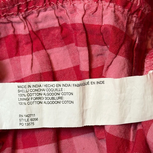 Draper James X Eloquii Pink and Red Gingham Plaid Ruffle Skirt plus size 20 - Picture 9 of 9